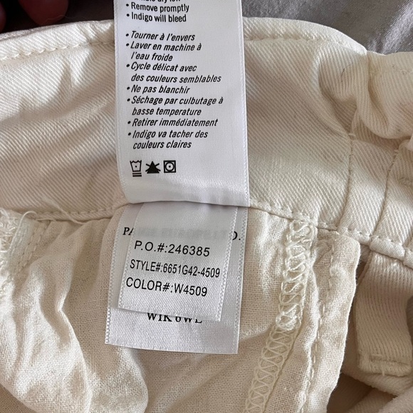 $179 Paige Women's Beige Anessa Lyocell High Waisted Mini Denim Shorts Size 27 - Picture 8 of 9